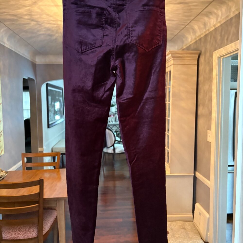 NWOT Paige Velvet Burgundy Hoxton Ultra Skinny Pants. Size 27 - Picture 9 of 10